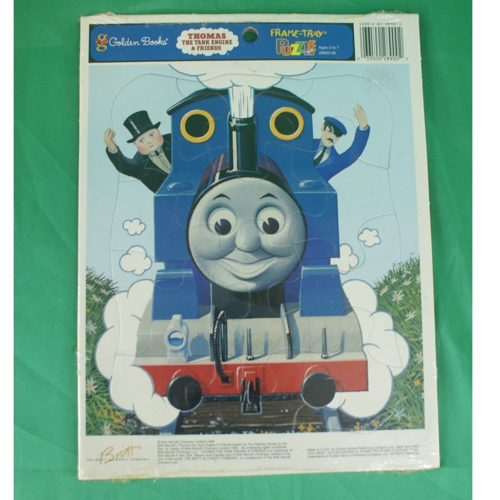 Vintage 1998 Thomas the Tank Engine Golden Books Frame-Tray Puzzle 28900-00
